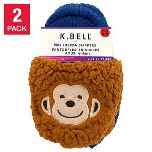 NEW K.Bell Kid's Sherpa Slippers | 2 Pack | Size L